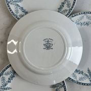 Set of 4 flat plates Creil and Montereau Labrador