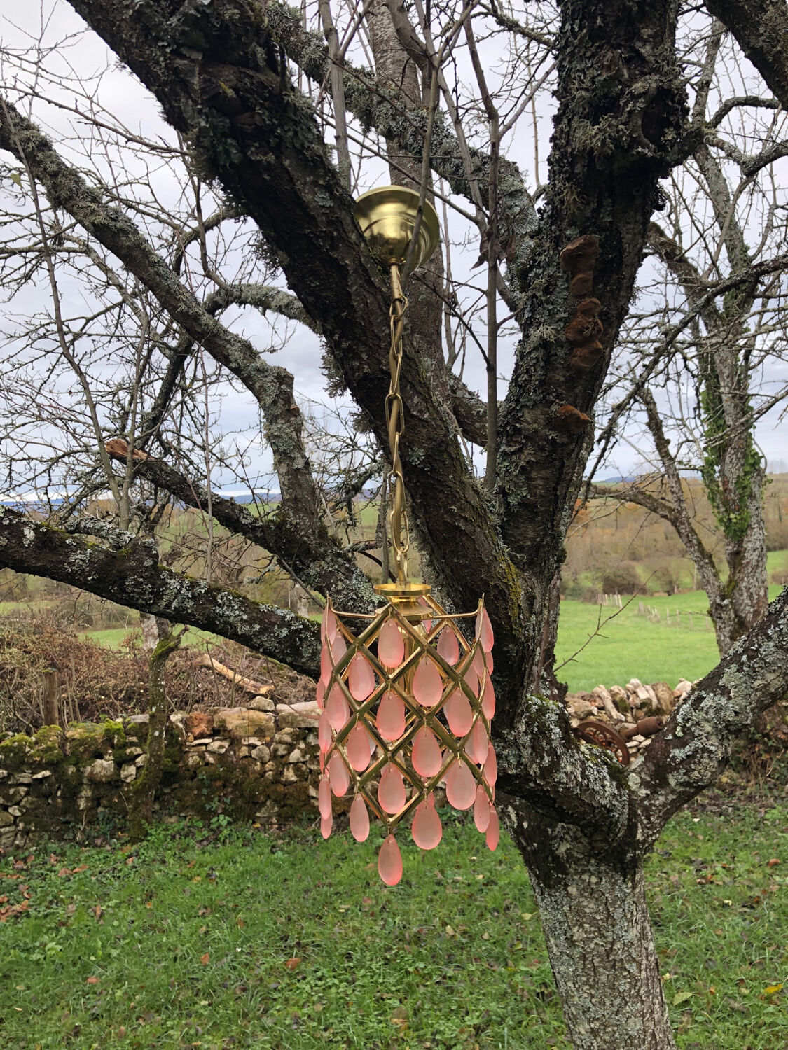 Glass tassel chandelier