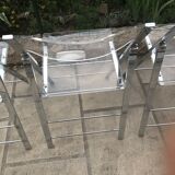 Vintage plexiglass folding chairs