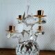 Paire de chandeliers cristal Schneider 1950