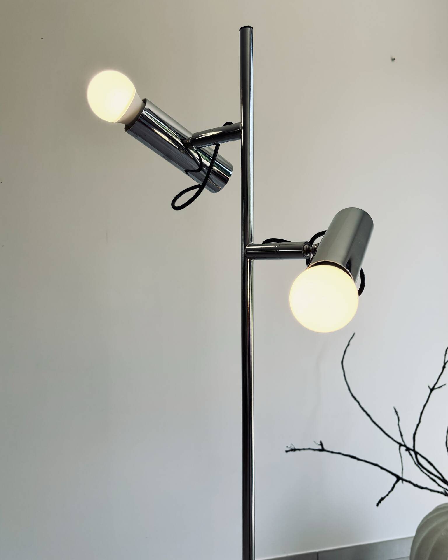 Bauhaus vintage two-light floor lamp