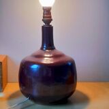 Lampe en céramique émaillée 1960 scandinave violet grès