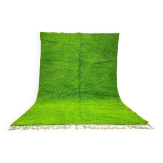 Tapis bérbere Vert en laine fait main  250cmx150cm