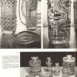 Set of 2 Vintage CandleWax Pressed Glass Vases / František Pečený / 1972