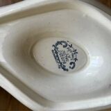 Sauceboat and old earthenware dish Salins - Terre de fer