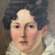 Oil on canvas, portrait of a woman around 1830