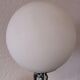 Lamp sphere of frosted glass, chrome steel, art deco, 1950