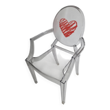 Lou Lou Ghost Chair by Philippe Starck for Kartell - Red Heart Edition
