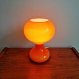 Space Age table lamp in orange glass, Massive, 1960