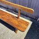 Banc en bois foncé Aranjou années 1980