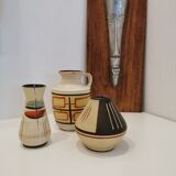 Set of 3 vintage vases West Germany