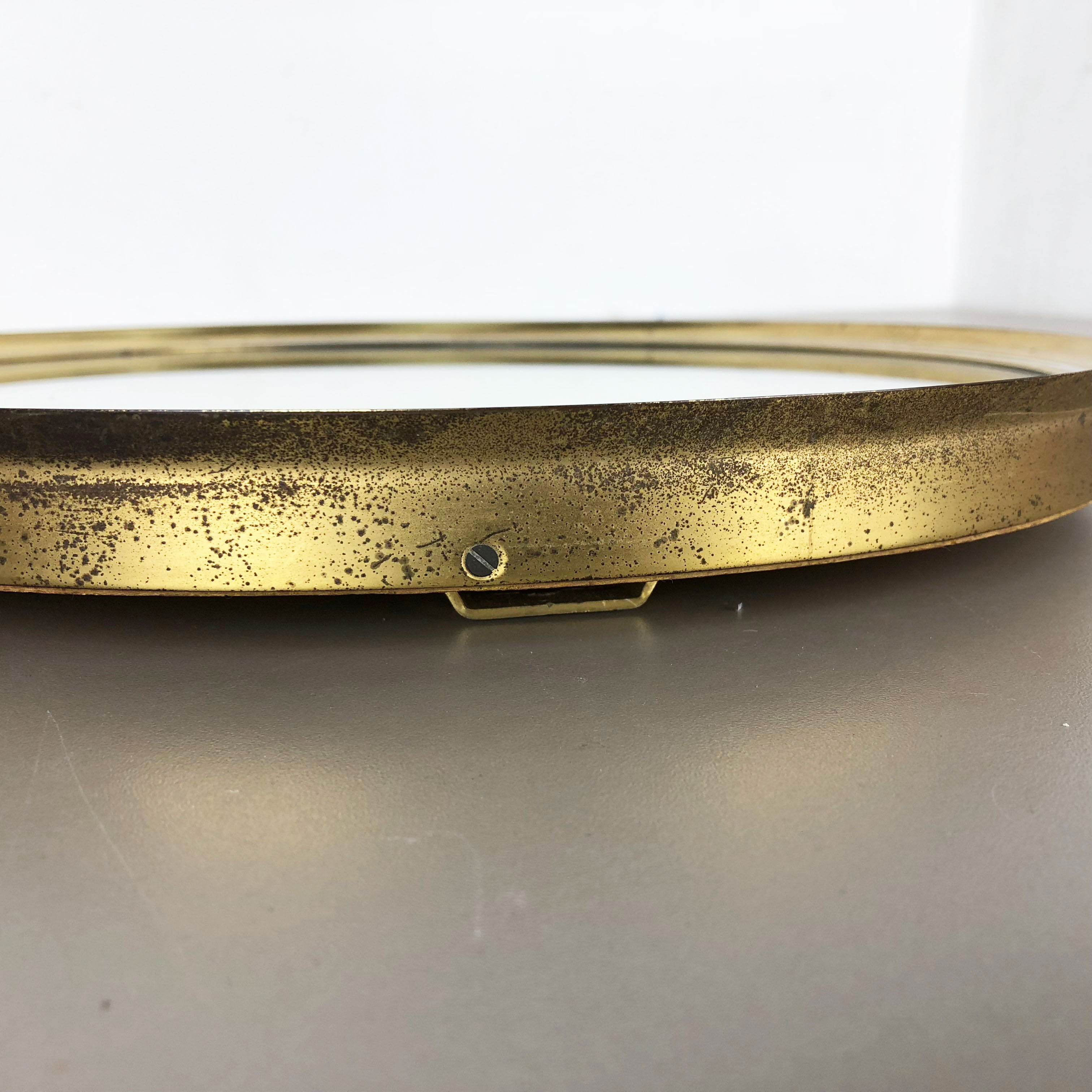 German modernist wall brass mirror Vereinigte Werkstätten München 1950s