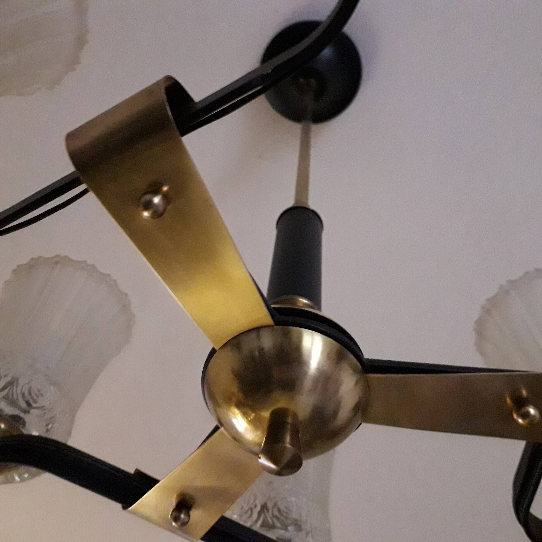Chandelier with 6 arms from the 50s/60s