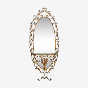 Console table par Pierluigi Colli avec miroir