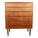 Large chest of drawers, seven-drawer chest, in teak, “Tallboy” model, Denmark 1