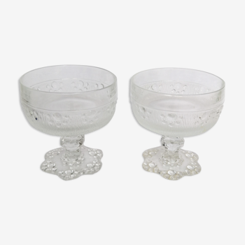 Lot de 2 coupelles en verre