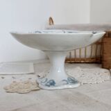 Large pedestal dish - Tircis model - Antique earthenware tableware set from Sarreguemines