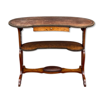 Kidney table in mahogany and walnut bramble period Louis XVI XVIIIth century