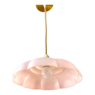 Pastel pink plastic pendant lamp