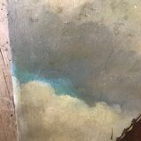 Marine on wood panel