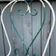 pair of antique wrought iron garden chairs