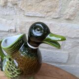 Antique zoomorphic duck-shaped carafe pitcher