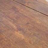 Rustic Burgundian farm table with old round shutters - 1m50