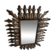 Brutalist sun mirror in wrought iron, 1960s