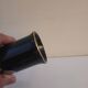 Black ceramic soliflore decorated with tulips - 1960s-1970s