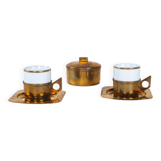 Porcelain coffee set, Italian design, 1970s, designer: Claude Delvé, manufa