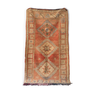 Tapis Marocain Zemmour vintage. Fait main, pure laine. 180x105cm