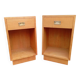 Pair of elm bedside tables