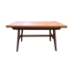 Table vintage René Gabriel pieds compas en chêne d’époque reconstruction