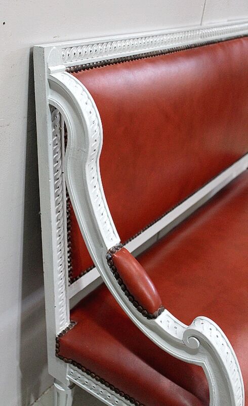 Beech children's bench, Louis XVI style, Early 20th century