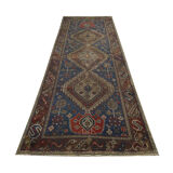 Handmade Traditional Blue Wool Persian Area Rug- 120x272cm