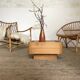 Vintage solid oak square coffee table