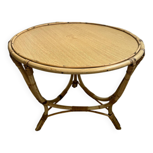 table basse ronde rotin