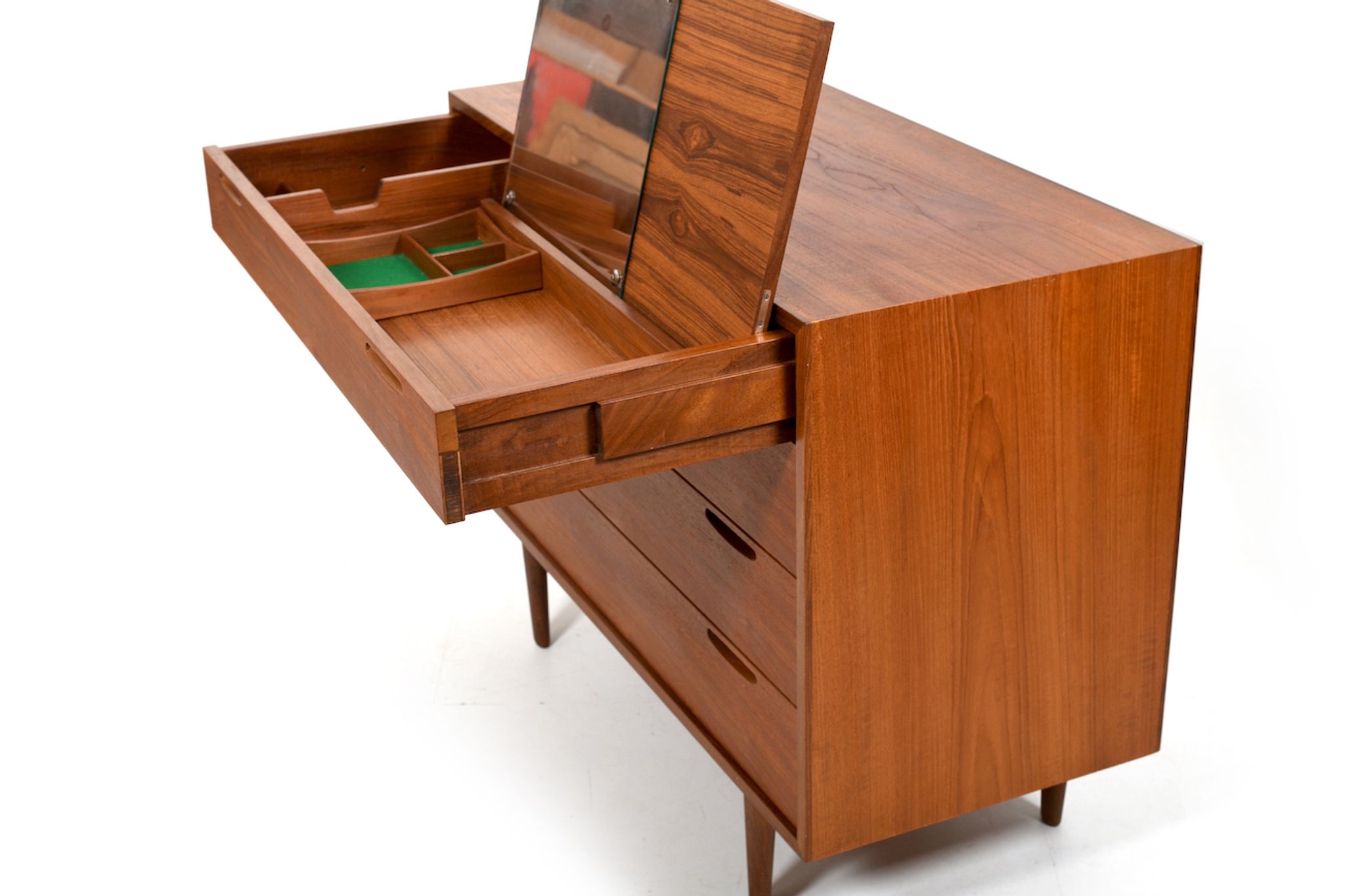 Vanity dresser in teak by Ib Kofod-Larsen 1960s