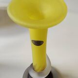 Floral design vase. Signed Verrerie d'Art de Toul. Unique piece, 27 cm