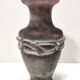 Stunning Postmodern Brown Hand-Molded Scavo Glass Vase, Italy