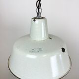 Industrial White Enamel Factory Pendant Lamp from Zaos, 1960s