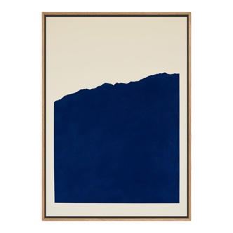 Original abstract painting phthalocyanine blue