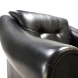 French Art Deco leather armchair, 1960