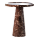 Side table in Rosso Levanto marble