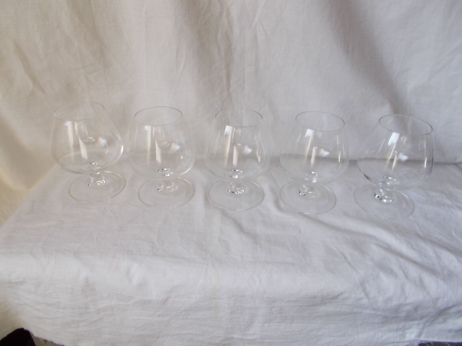 Set of 5 antique crystal glasses