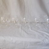 Set of 5 antique crystal glasses