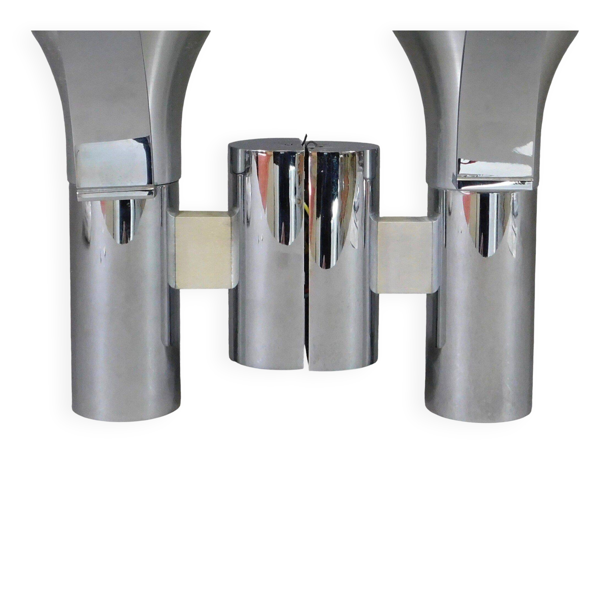 Pair of vintage chrome wall lights