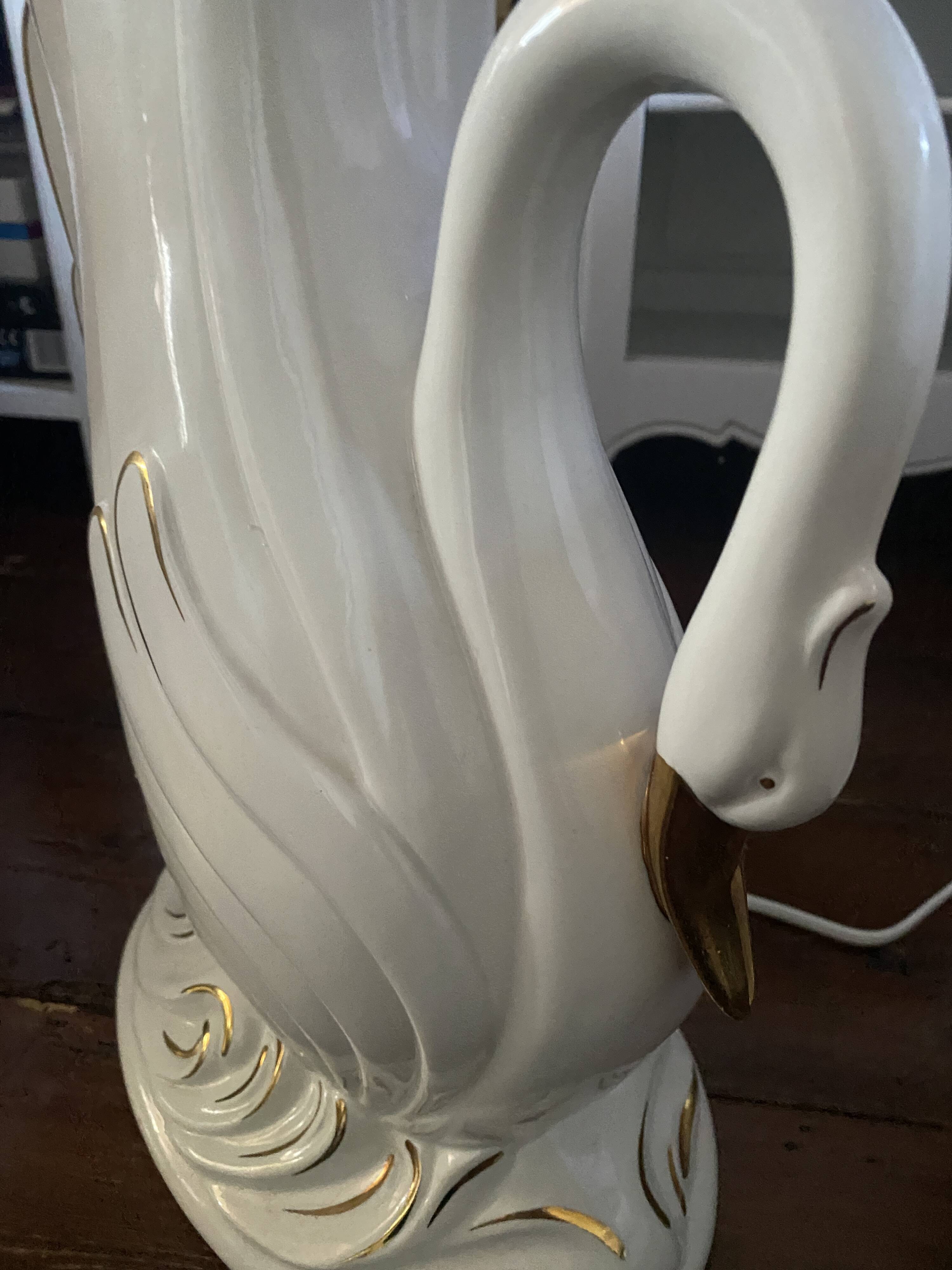 Lot de 2 lampes cygnes Bassano Italy