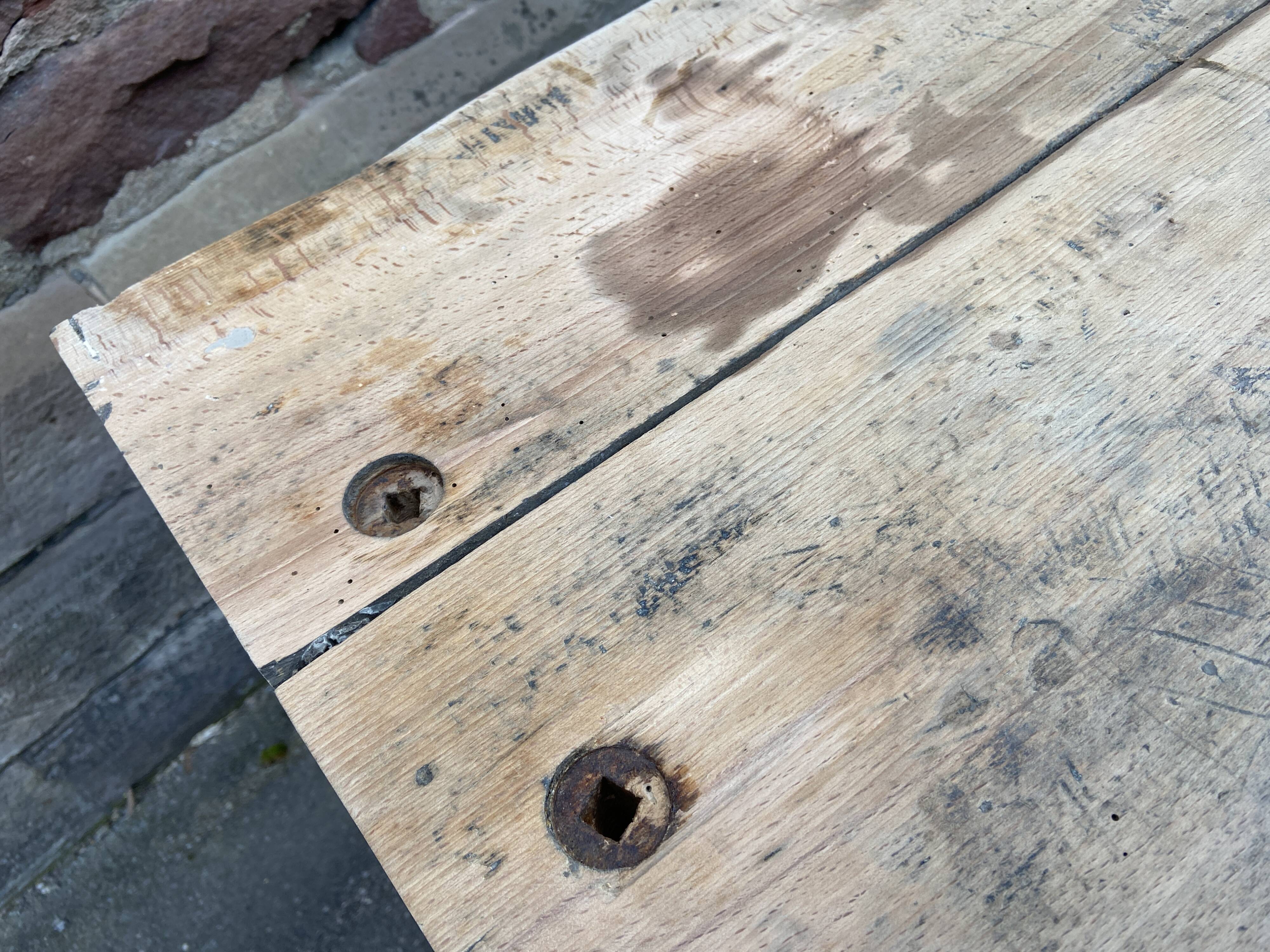 Huge vintage workshop workbench table 245cm