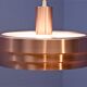 Danish hanging lamp in pink copper, 1970